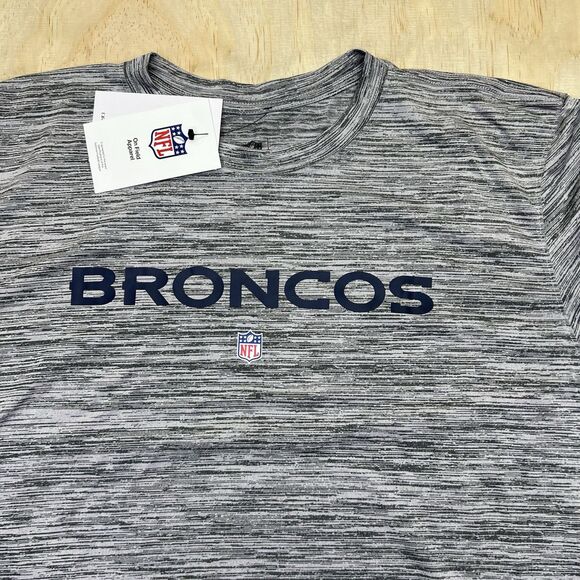 NEW Denver Broncos Nike Team Issue Velocity Dri Fit Performance Shirt Gray LG - Picture 3 of 10
